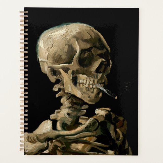 Agenda Vincent van Gogh - Calavera con cigarrillo en llam (Anverso)