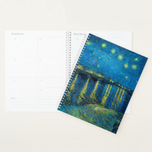 Agenda Vincent Van Gogh Noche estrellada sobre el Ródano