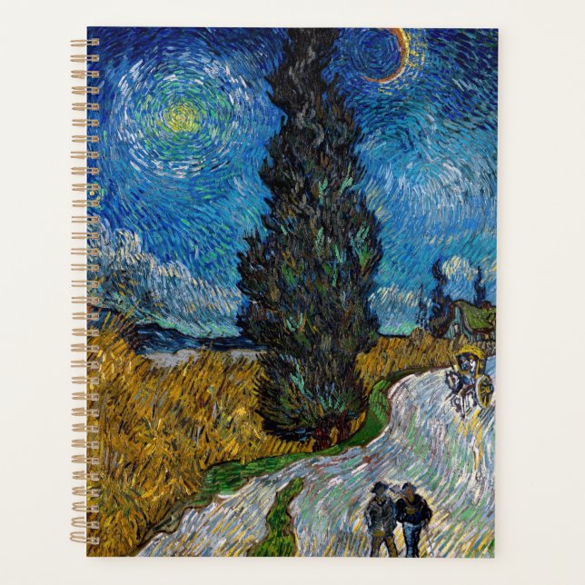 Agenda Vincent van Gogh - Road with Cypress and Star (Anverso)