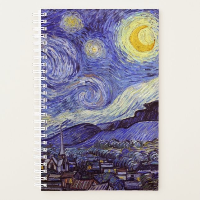 Agenda Vincent Van Gogh Starry Night Vintage Bella Artes (Anverso)