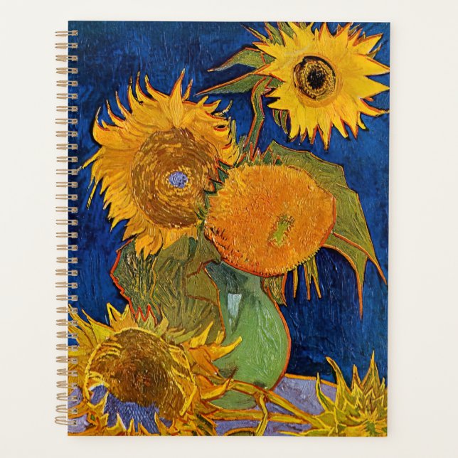Agenda Vincent van Gogh - Vase con cinco girasoles (Anverso)