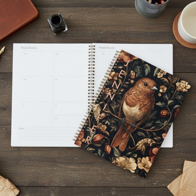 Agenda Vines de pájaro estilo William Morris (Subido por el creador)