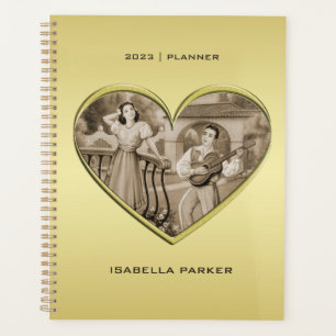 Agenda Viñeta Romance, hombre y mujer, oro