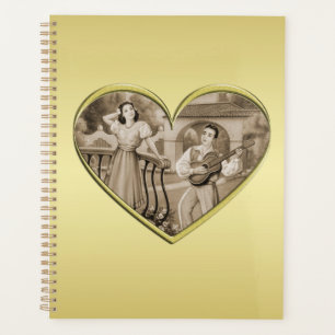 Agenda Viñeta Romance, hombre y mujer, oro