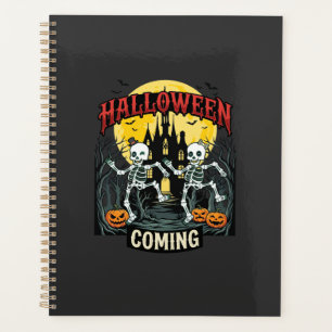Agenda Viniendo Halloween Esqueletos Bailando Castillo Ca