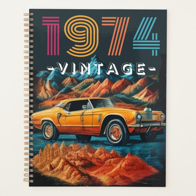 Agenda Vintage 1974 cool car (Anverso)