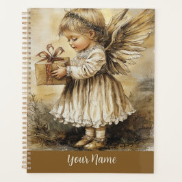 Agenda Vintage Angel Planner Personalize with Your Name"