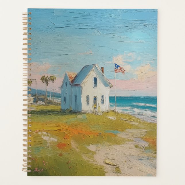 Agenda Vintage Beach 4 de julio Independencia Americana (Anverso)