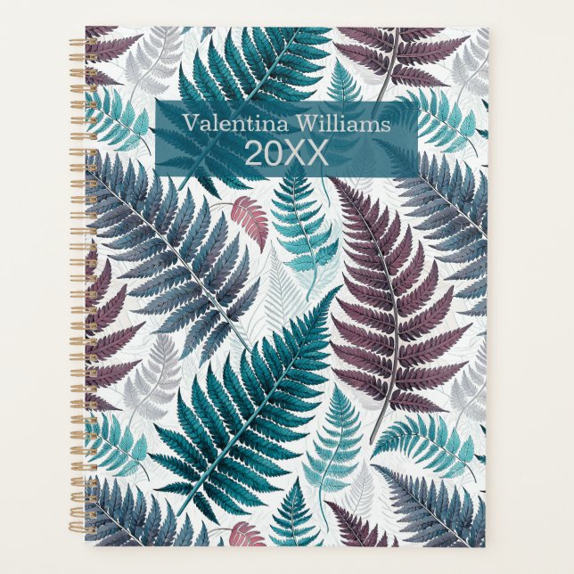 Agenda Vintage Botanical Fern Monogram (Anverso)