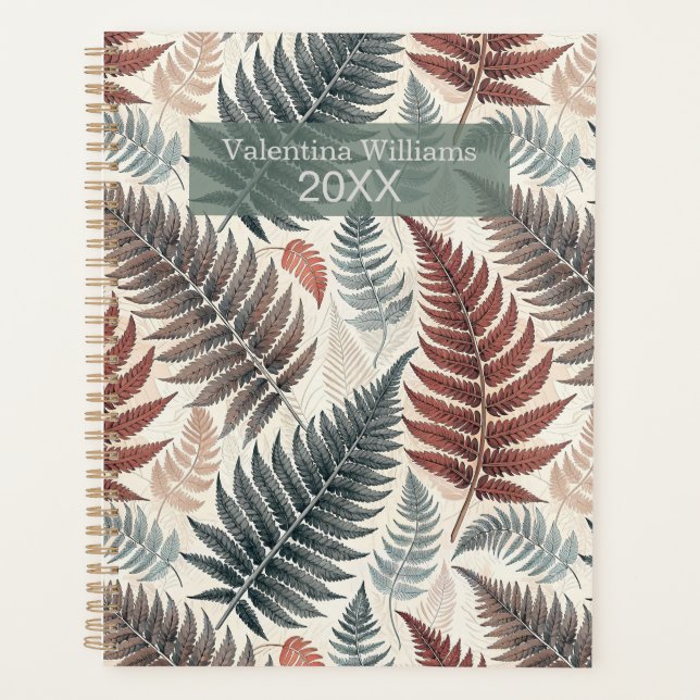 Agenda Vintage Botanical Fern Monogram (Anverso)