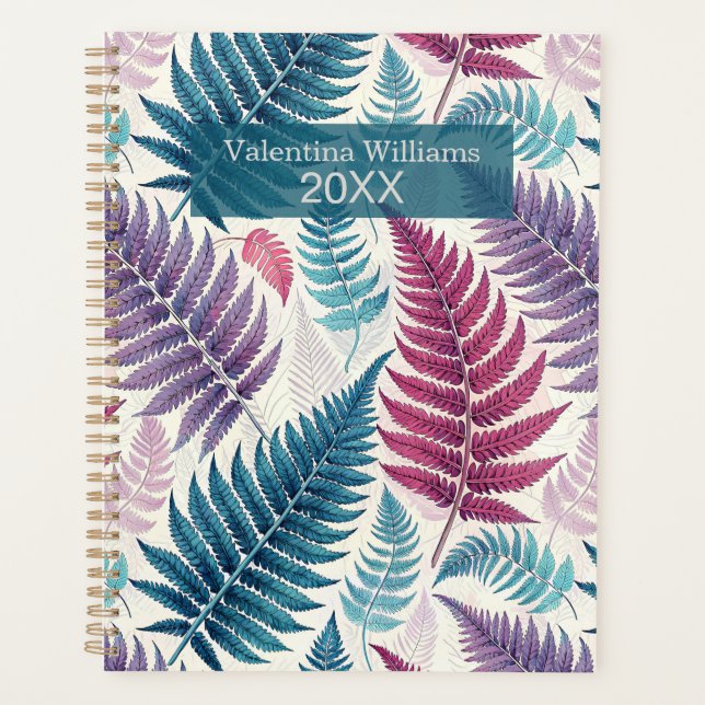 Agenda Vintage Botanical Fern Monogram (Anverso)