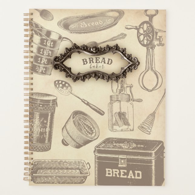 Agenda Vintage Bread Planner (Anverso)
