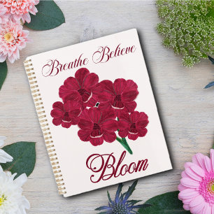 Agenda Vintage Burgundy Anemone Florals - Breathe, Belibe