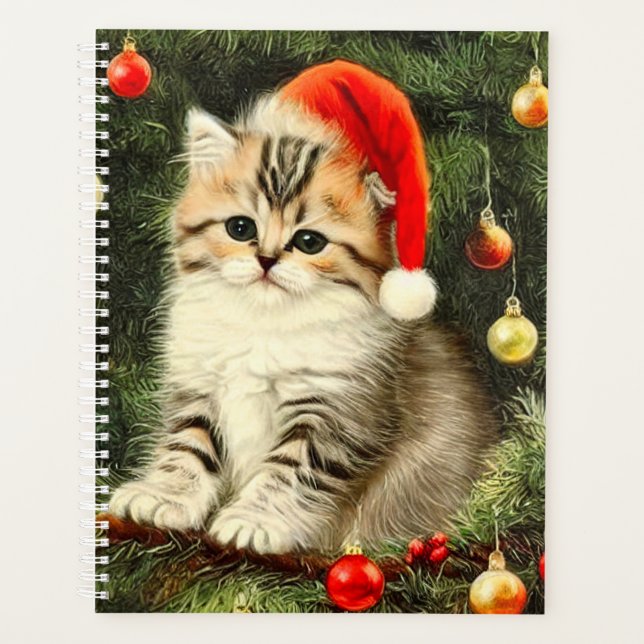 Agenda Vintage Christmas Kitten (Anverso)