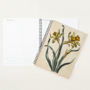 Agenda Vintage Daffodil Froral Botánico