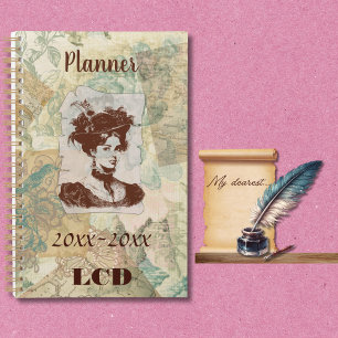 Agenda Vintage, de estilo victoriano. Plantador encantado