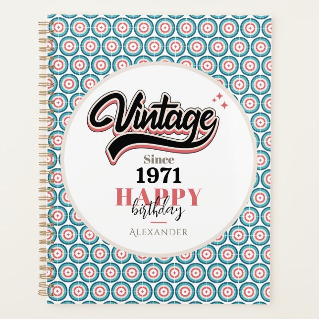 Agenda Vintage desde 1971 (Anverso)