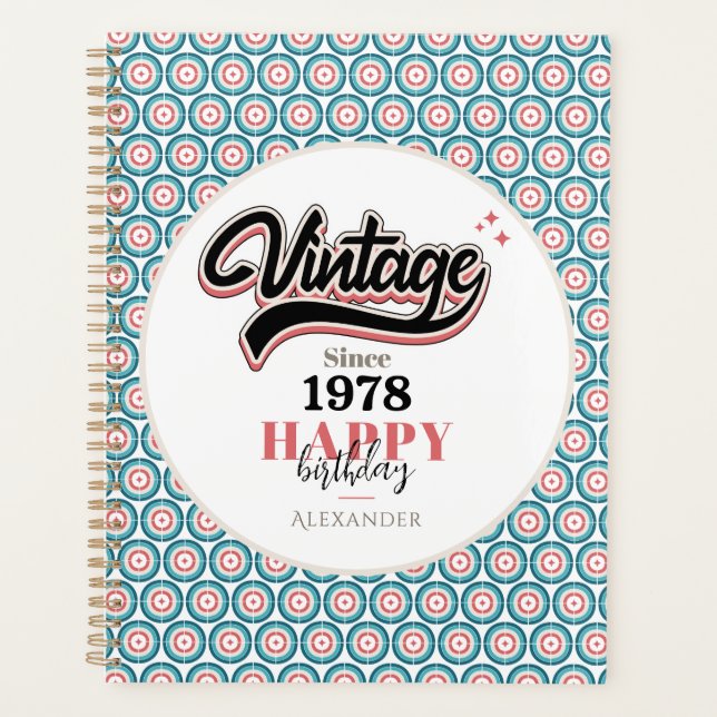 Agenda Vintage desde 1978 (Anverso)