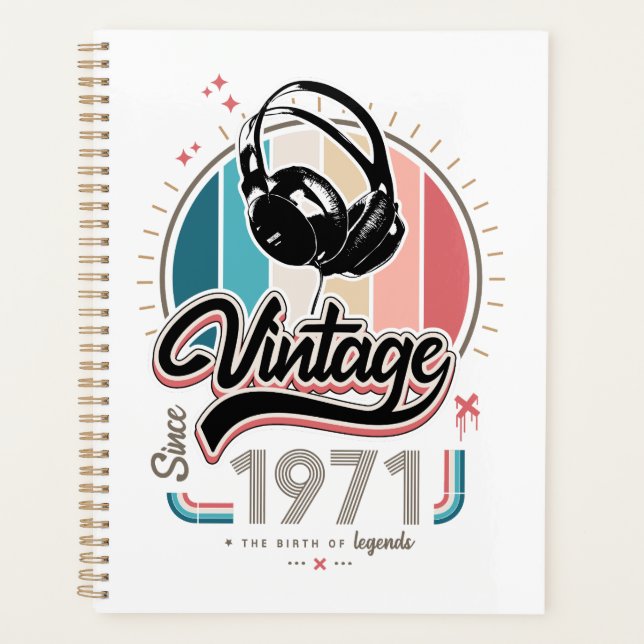Agenda Vintage desde audífonos de 1971 (Anverso)