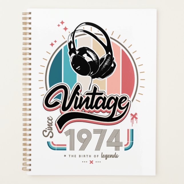 Agenda Vintage desde audífonos de 1974 (Anverso)
