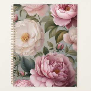 Agenda Vintage Floral Planner con diseño inmaduro