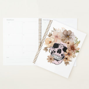 AGENDA VINTAGE FLOWER SKULL