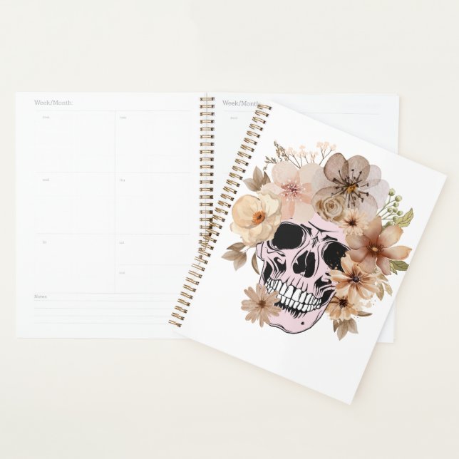 AGENDA VINTAGE FLOWER SKULL (Demostración)