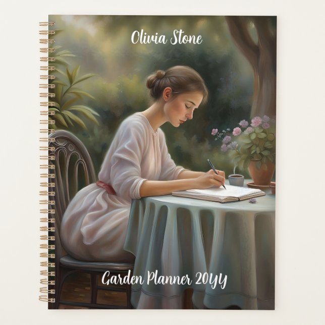 Agenda Vintage Garden Planner Personalizado Por Usted (Anverso)