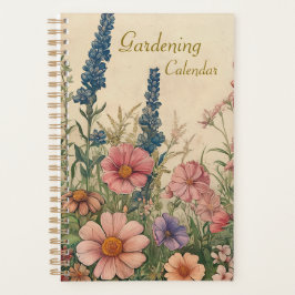 Agenda Vintage Gartenkalender mit Blumen zum Gärtnern