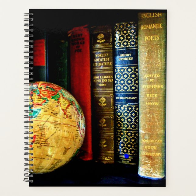 Agenda Vintage Globe and Books (Anverso)