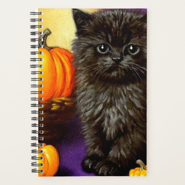 Agenda Vintage Halloween Kitten (Anverso)