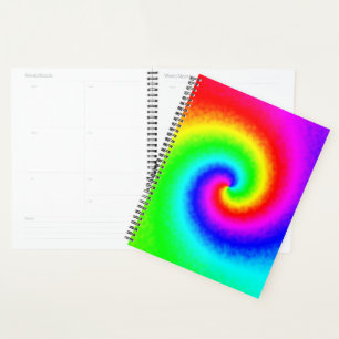Agenda Vintage Hippie Boho Tie Dye Psychedell Twirl