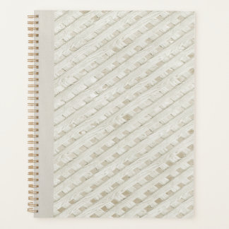 Agenda Vintage Ivory Lattice Board Crisscross Diary Tan