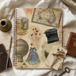 Agenda Vintage Journal Pegatinas Spiral Planner