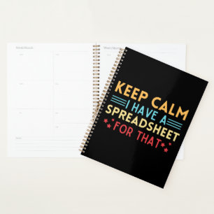 Agenda Vintage Keep calm Tengo una hoja de cálculo para e