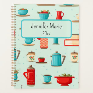 Agenda Vintage KitchPattern Red Verde azulado