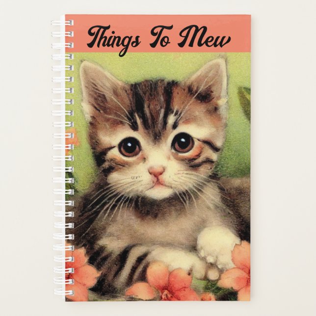 Agenda Vintage Kittens Planner (Anverso)