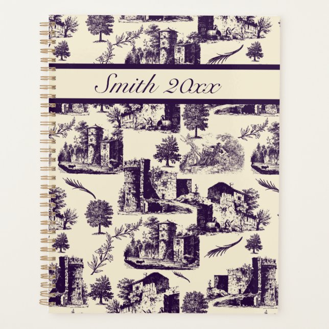 Agenda Vintage Landscape Toile (Anverso)
