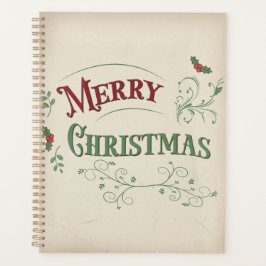 Agenda Vintage Merry Christmas Typography