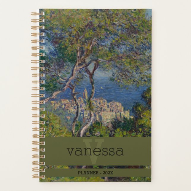 Agenda Vintage Monet Monogrammed Planner (Anverso)
