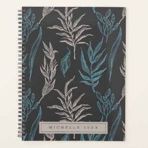 Agenda Vintage oscuro deja a Brown moderno personalizado