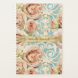 Agenda Vintage Rubor Pink Heirloom Rosas Floral Damask