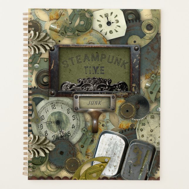 Agenda Vintage Steampunk Time Planner (Anverso)