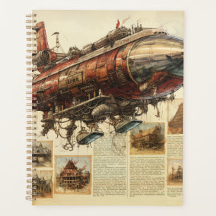 Agenda Vintage Steampunk Zeppelin (11)