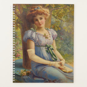 Agenda Vintage victoriana Retrato de planificadora de art
