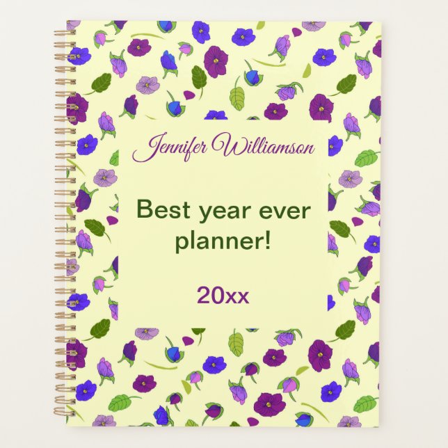 Agenda Violaciones y hojas patrón de superficie Mejor año (Anverso)