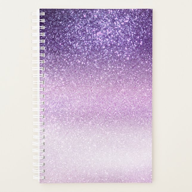 Agenda Violet Lilac Pastel Purpurina triple púrpura Ombre (Anverso)