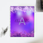 Agenda Violet Purple Fancy Elegante Purpurina de Glam Mod<br><div class="desc">Diseño moderno y elegante de planificación personalizada con un fondo purpurinoso artístico abstracto en tonos rosa y violeta con tu texto. El texto es totalmente personalizable.</div>