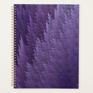 Agenda Violeta Lila Púrpura Patrón de Plumas de Tartán