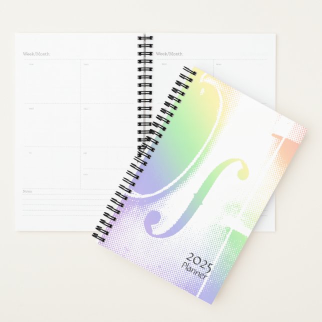 Agenda Violín arcoiris Pastel (Demostración)